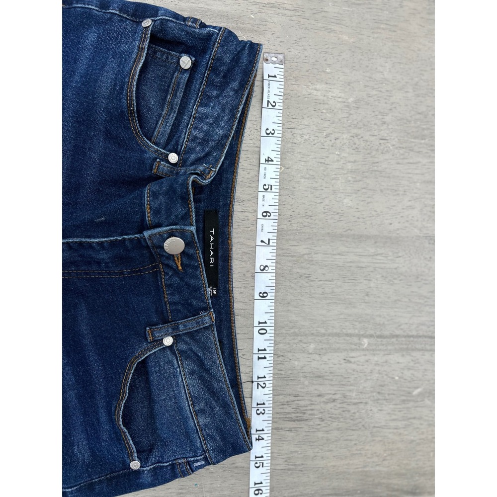 Tahari Kelly Mid-Rise Skinny Jeans Dark Wash Blue Denim Size 10P Petite - Picture 2 of 9